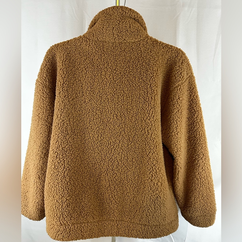 Great warmth, softness and comfort in this zip up high pile fleece Sherpa jacket - Picture 6 of 6